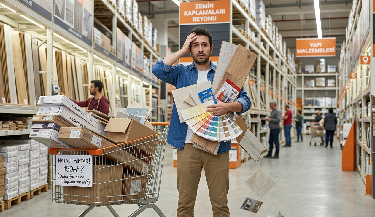 Yapı marketi alışverişi — yanlış malzeme seçimi ve fire hesabı hataları